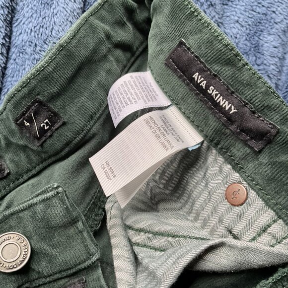 Lucky Brand Ava Skinny Green Corduroy Pants 4/27 - Picture 4 of 4